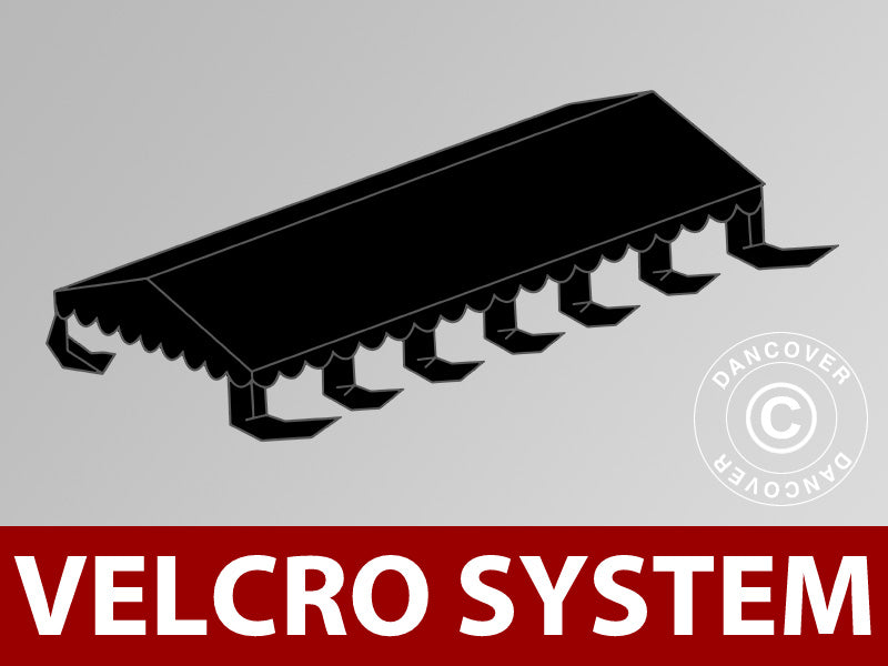 Poszycie dachowe do namiotu imprezowego UNICO, PCV/Poliester, 6x12m, Czarny