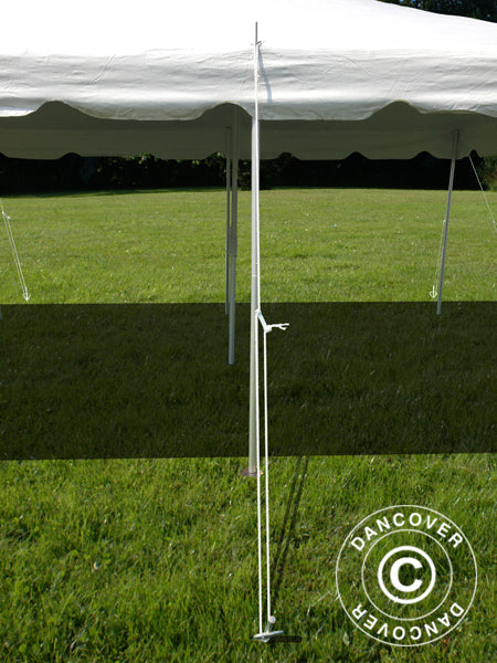 Pole tent 4x8m PCV, Biały