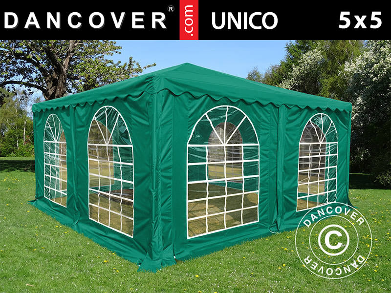 Namiot imprezowy Pagoda UNICO 5x5m, Ciemna zieleń