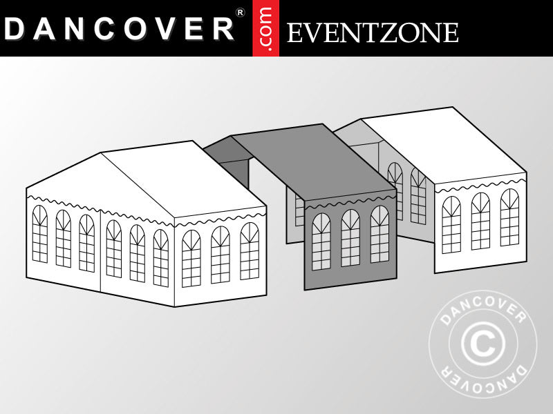 3m rozszerzenie do profesjonalnego namiotu imprezowego EventZone 6x6m PCV, Białe