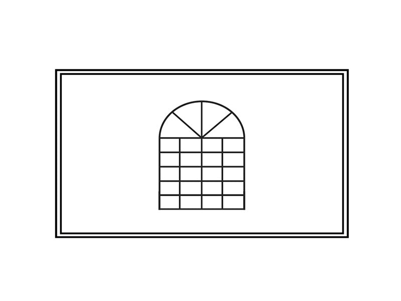 Ścianka boczna z oknem do PartyZone Pagoda, 3m, Biały