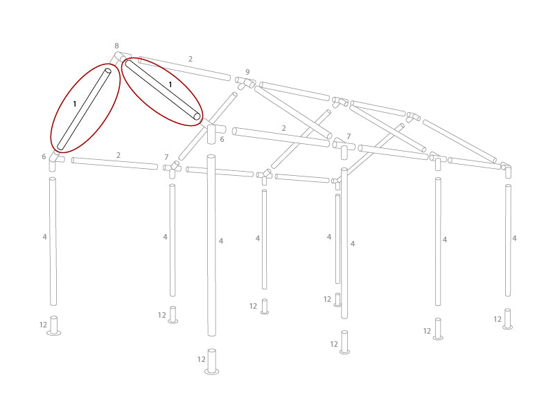 Rura dachowa, Ø38mm, 1410mm