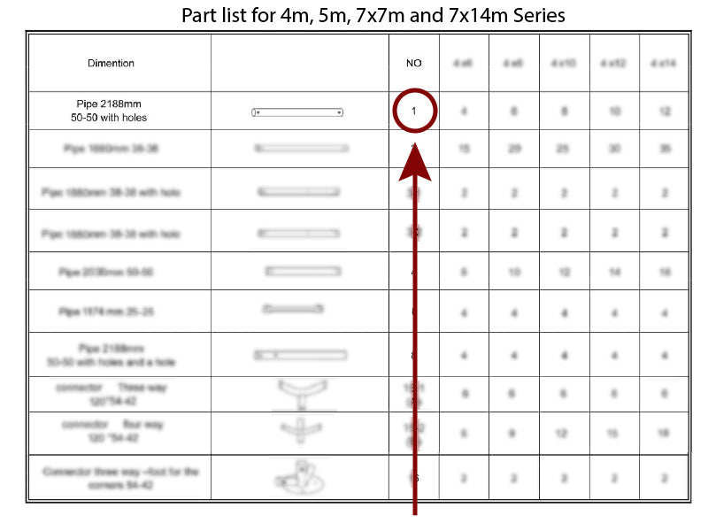Wspornik, Ø50mm, 2188mm