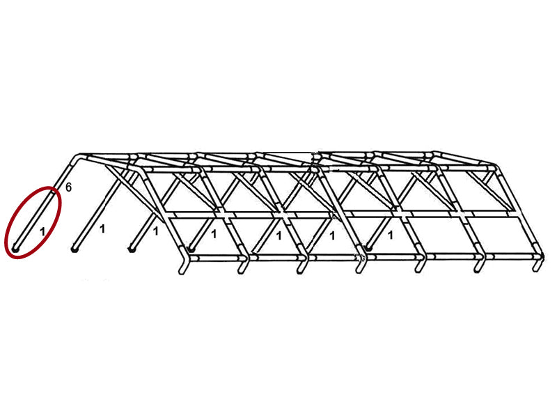 Część zamienna, wspornik, Ø50mm, 2188mm