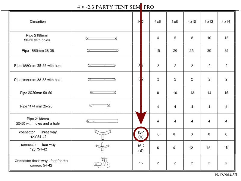 łącznik 3-stronny, Ø42+Ø54mm, 120°