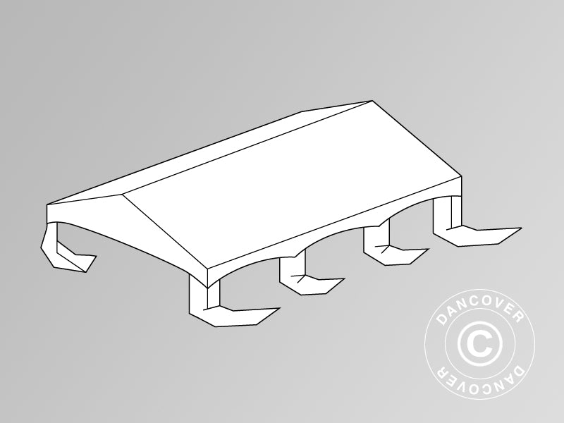 Poszycie dachowe dla namiot imprezowy Original 4x6m PCV, "Arched", Biały