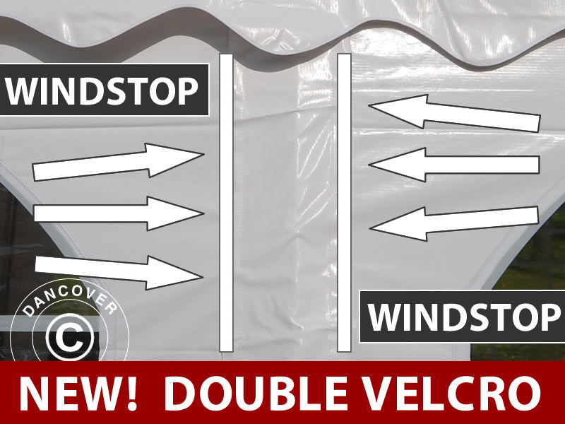 Ściana boczna z oknem do namiotu imprezowego SEMI PRO, Biały