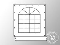 Ściana boczna z oknem do namiotu Pagoda Exclusive 2,5m, PVC, Biała