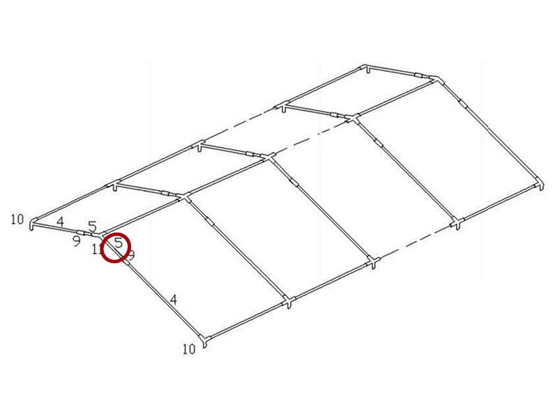 Rura dachowa, Ø50mm, 435mm