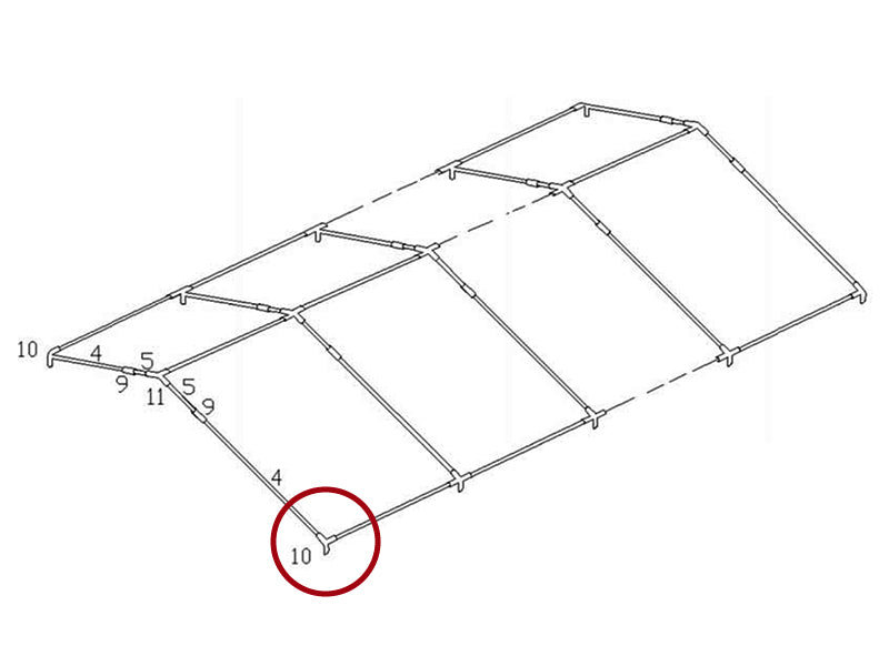 łącznik 3-stronny, Ø42+Ø54mm, 110°