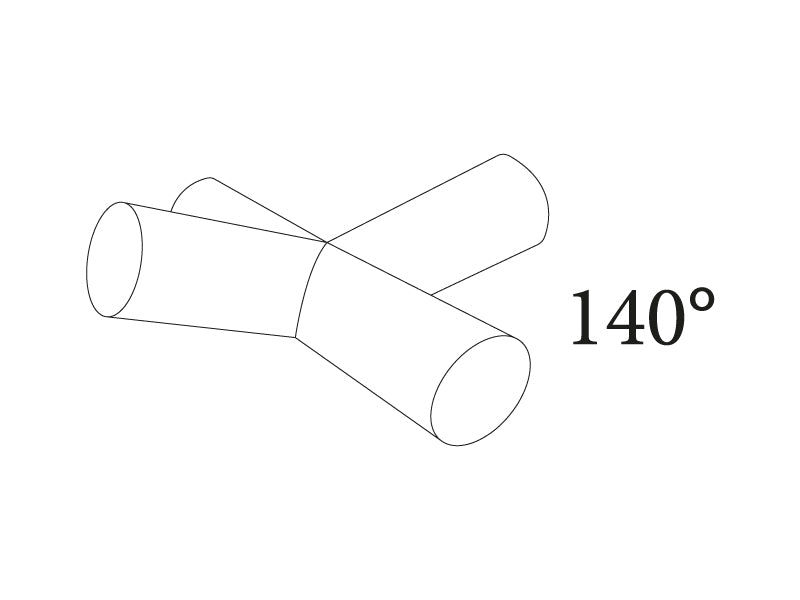 Część zamienna, łącznik 4-stronny, Ø42+Ø54mm, 140°