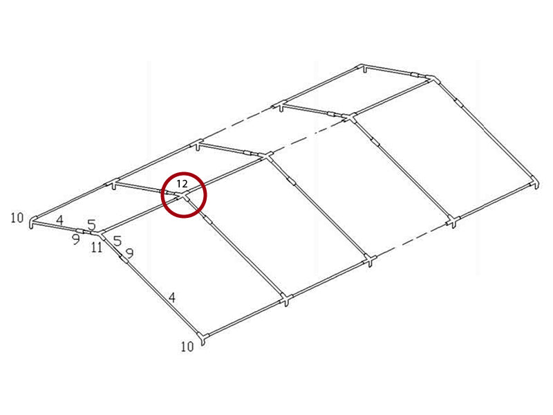 Część zamienna, łącznik 4-stronny, Ø42+Ø54mm, 140°