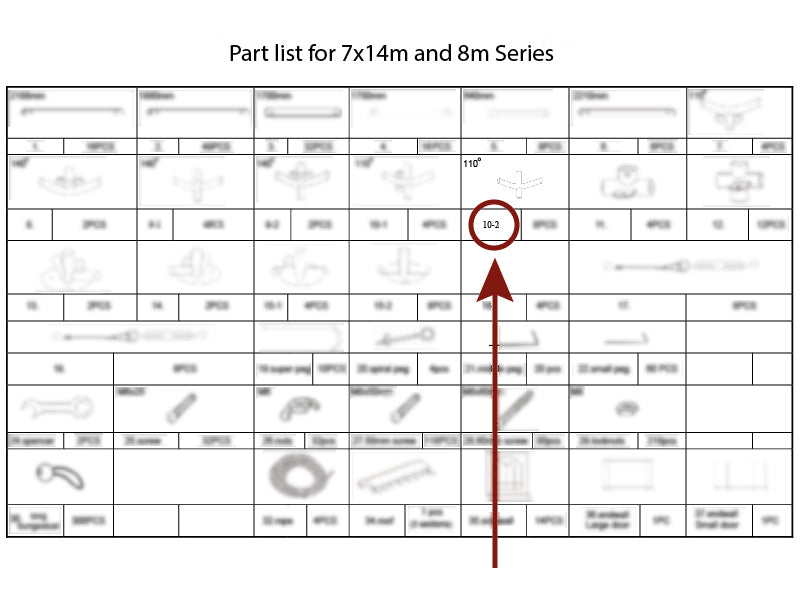 łącznik 4-stronny, Ø42+Ø54mm, 110°