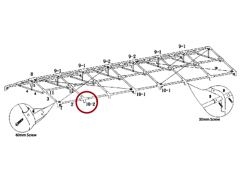 łącznik 4-stronny, Ø42+Ø54mm, 110°