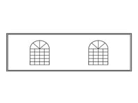 Ścianka boczna z oknem do PartyZone Pagoda, 6m, Biały