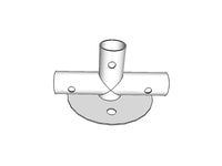 łącznik 3-stronny do listwy usztywniającej, Ø42mm, 250x80mm
