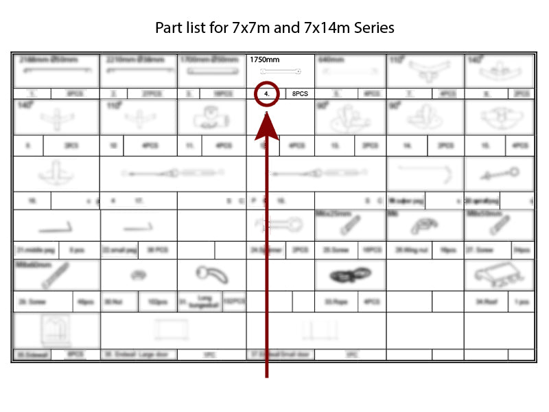 Szczytowa rura pozioma, Ø25mm, 1750mm