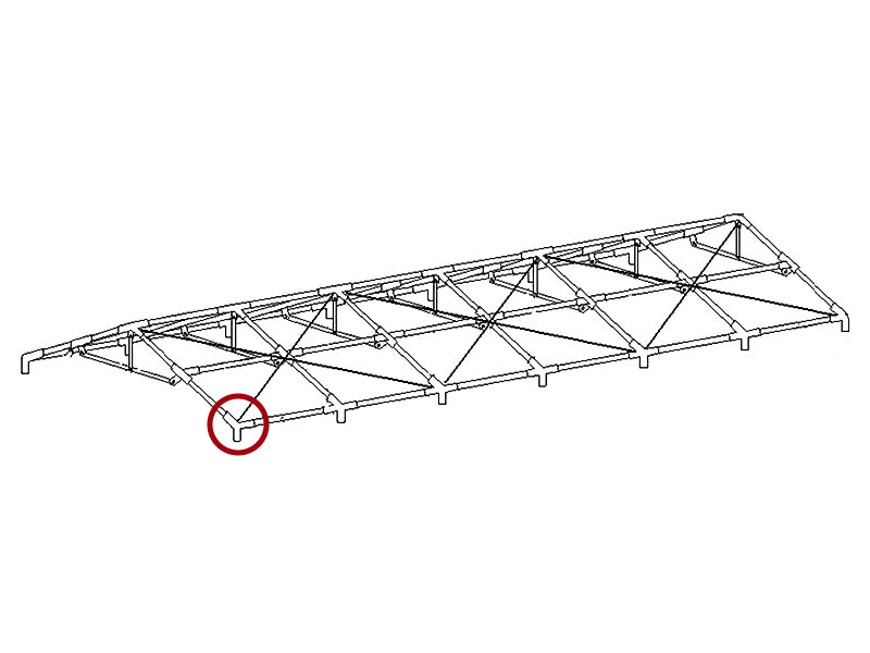łącznik 3-stronny, Ø42+Ø54mm, 110°