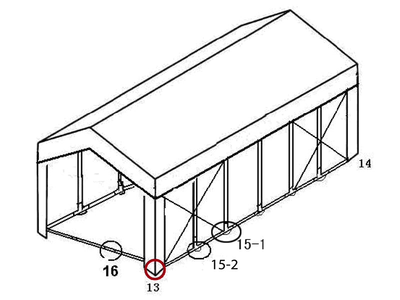 łącznik 3-stronny do listwy usztywniającej, Ø42+Ø54mm, 90°