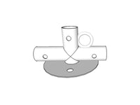 łącznik 3-stronny do ramy podłogowej, Ø42+Ø54mm
