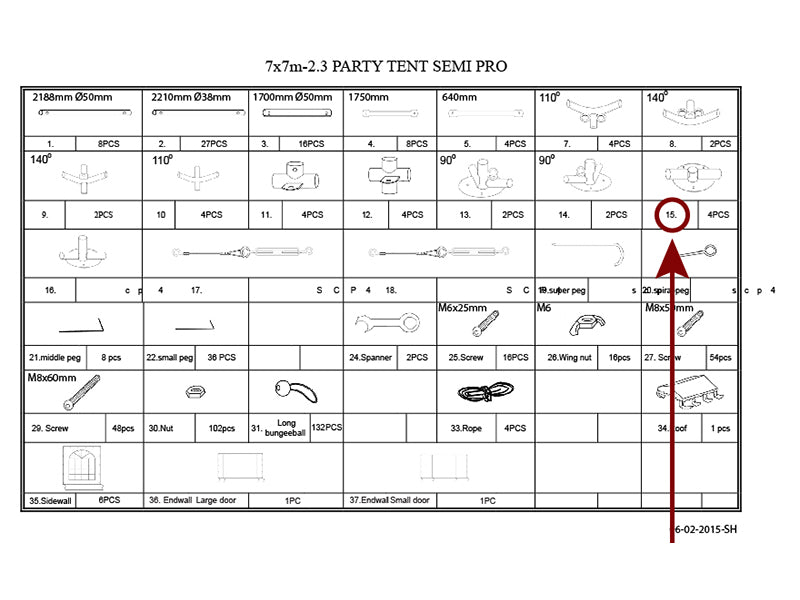 łącznik 2-stronny do listwy usztywniającej, Ø42mm