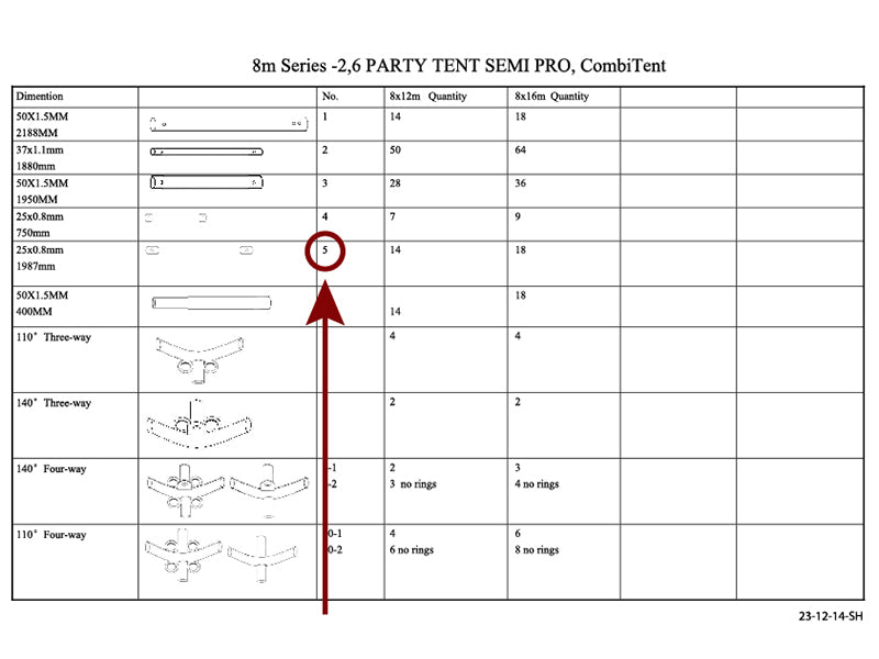 Rura dachowa pozioma, Ø25mm, 1987mm
