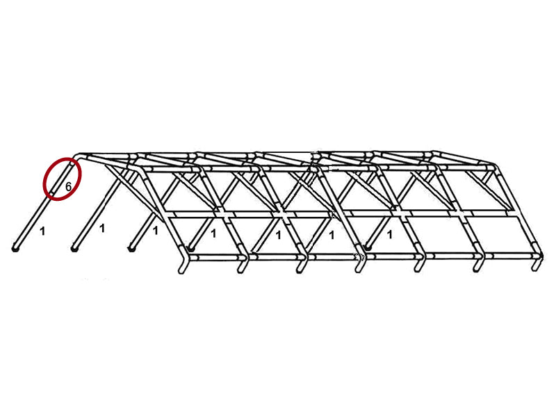 Część zamienna, wspornik, Ø50mm, 400mm