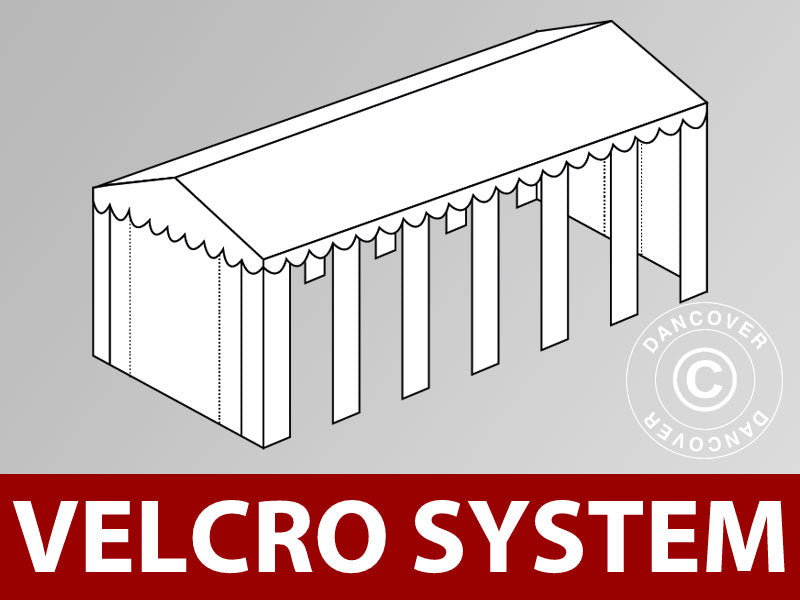 Poszycie dachowe z rzepami Velcro do namiotu imprezowego SEMI PRO Plus CombiTents® 6x12m, Biały