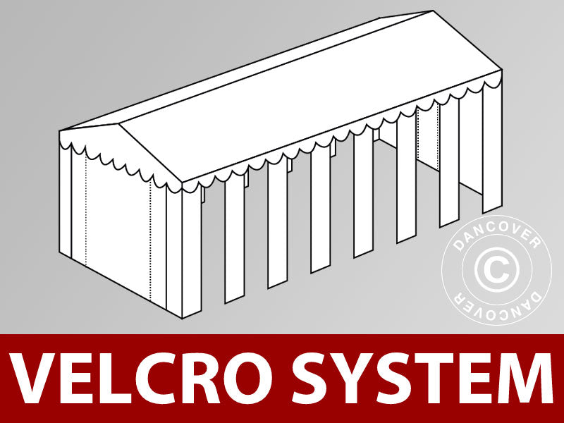 Poszycie dachowe z rzepami Velcro do namiotu imprezowego SEMI PRO Plus CombiTents® 6x14m, Biały