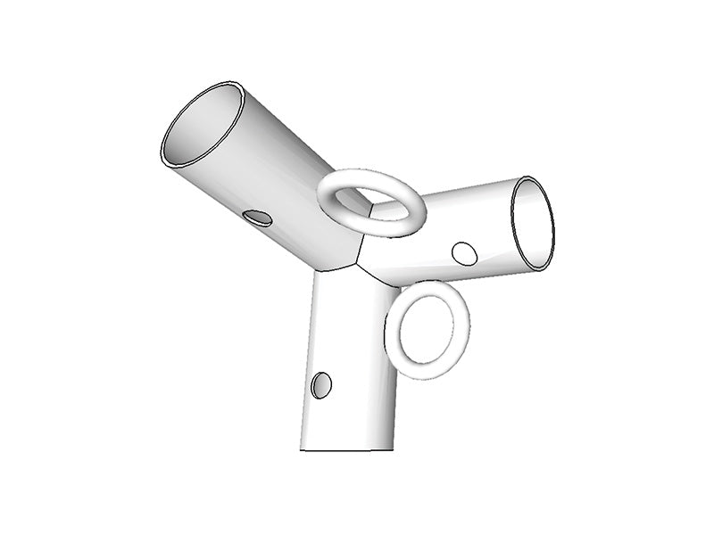 3-stronny łącznik z 2 pierścieniami, Ø42-54mm
