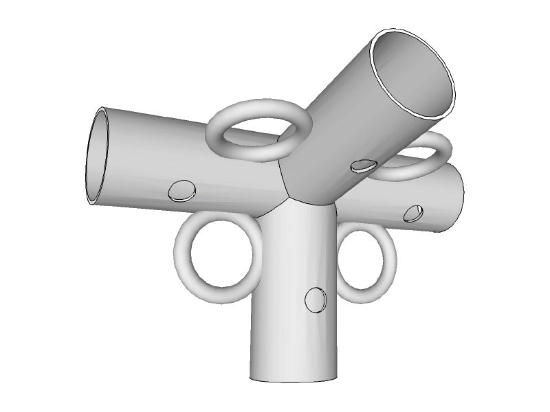 4-stronny łącznik z 4 pierścieniami, Ø42-54mm