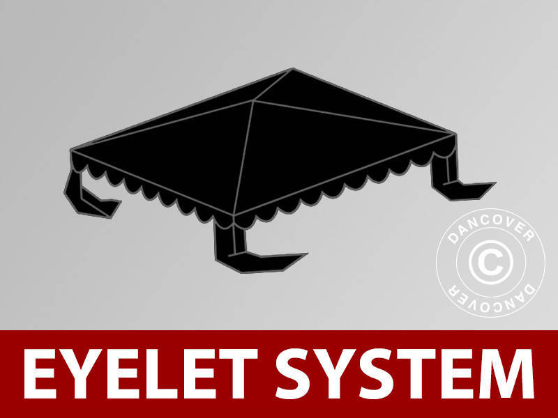 Poszycie dachowe do namiotu imprezowego UNICO, PCV/Poliester, 3x3m, Czarny