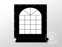 Ściana boczna z oknem 2m, poliester, Czarna