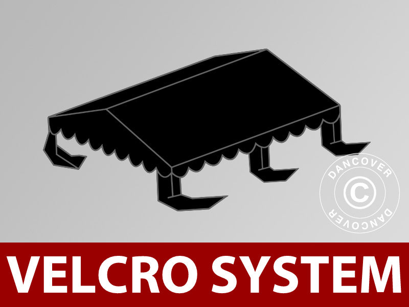 Poszycie dachowe do namiotu imprezowego UNICO, PCV/Poliester, 4x4m, Czarny