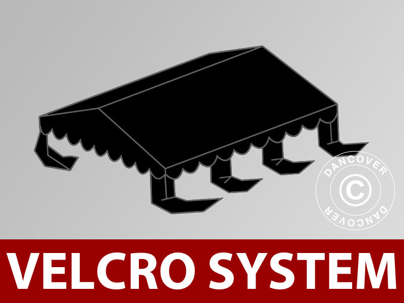 Poszycie dachowe do namiotu imprezowego UNICO, PCV/Poliester, 4x6m, Czarny
