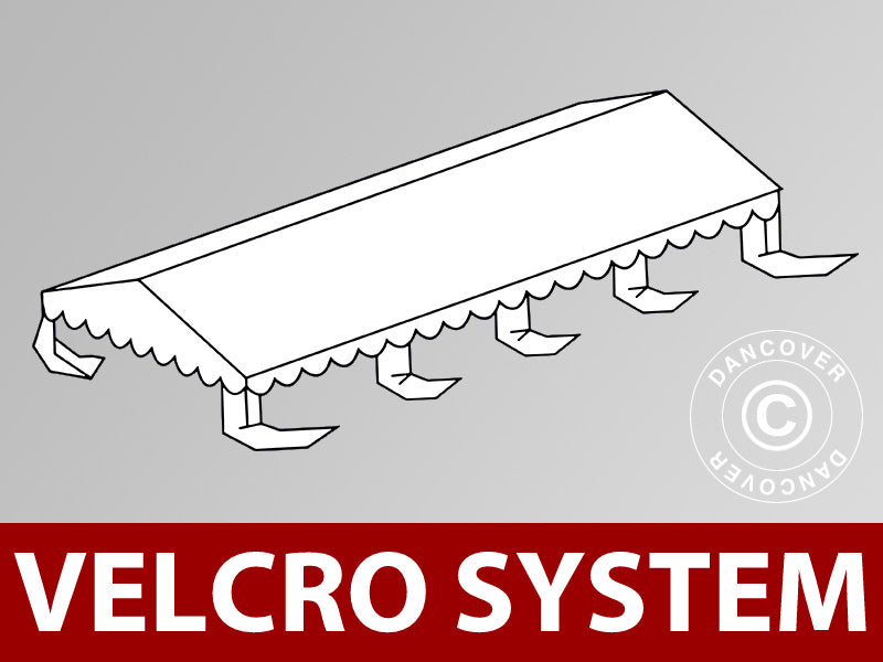 Poszycie dachowe do namiotu imprezowego UNICO, PCV/Poliester, 4x8m, Biały
