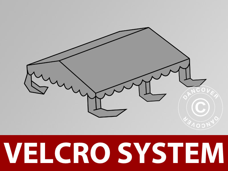 Poszycie dachowe do namiotu imprezowego UNICO, PCV/Poliester, 4x4m, Ciemny szary