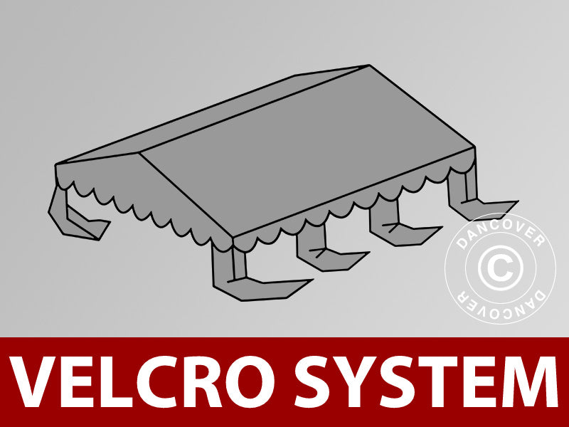 Poszycie dachowe do namiotu imprezowego UNICO, PCV/Poliester, 4x6m, Ciemny szary