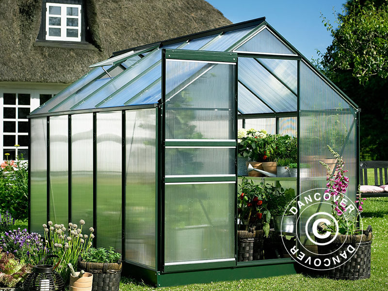 Szklarnia z poliwęglanu Halls Popular 5m², 1,93x2,57x1,95m, Zielony