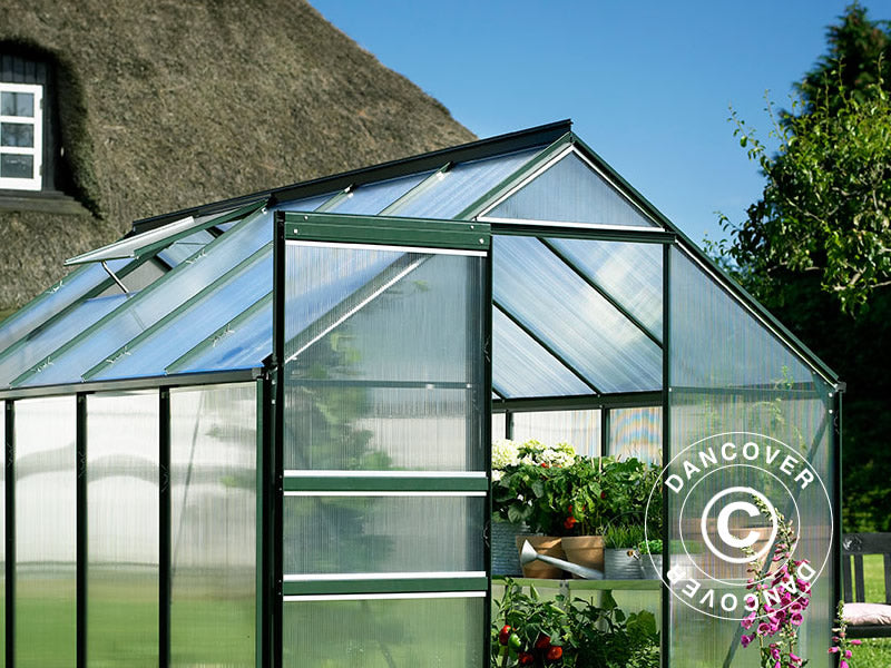 Szklarnia z poliwęglanu Halls Popular 5m², 1,93x2,57x1,95m, Zielony