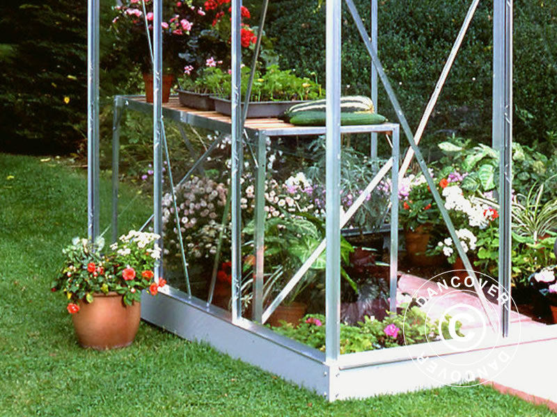 Szklarnia Szkło Halls Popular 5m², 1,93x2,57x1,95m, Aluminium