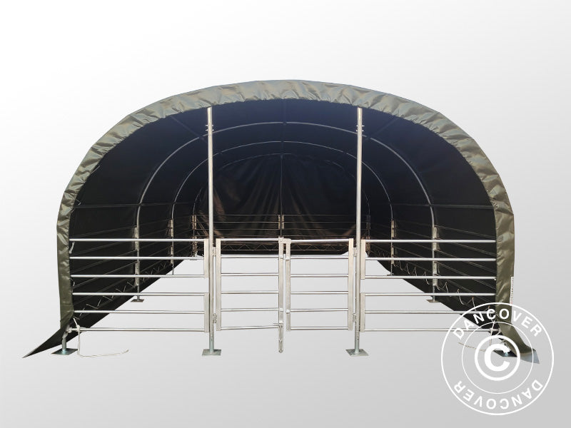 Namiot dla zwierząt gospodarskich 4x6x2,4m, PCV, Zielony