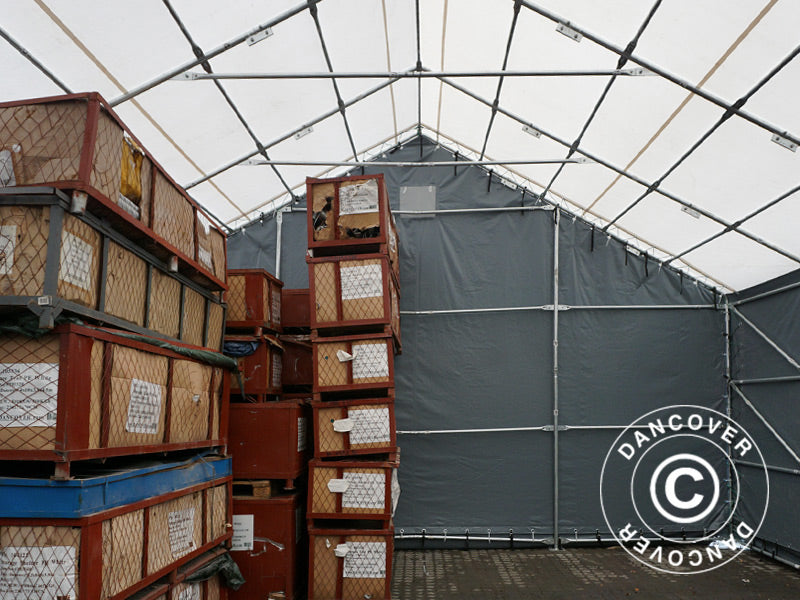 Hale namiotowe Titanium 8x18x3x5m, Biały/Szary