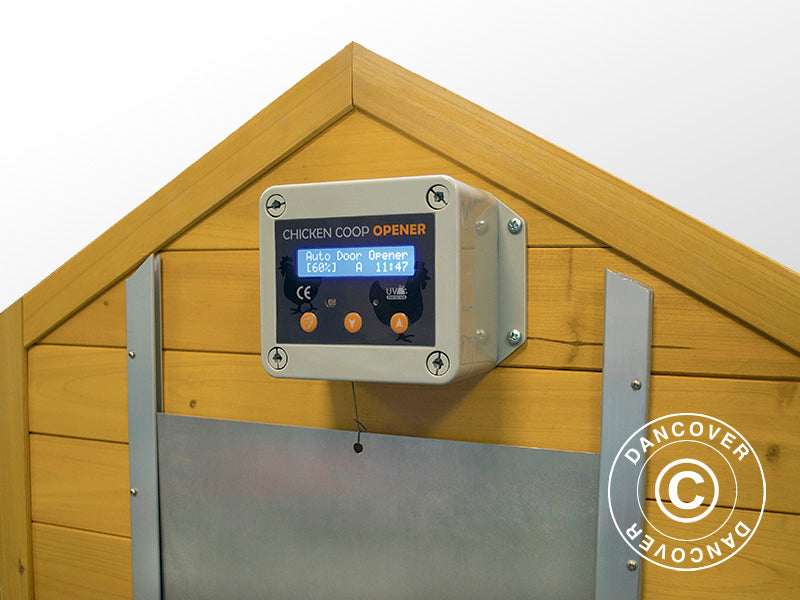 System otwierania do kurników z timerem i czujnikiem, 14x7x10cm, Szary