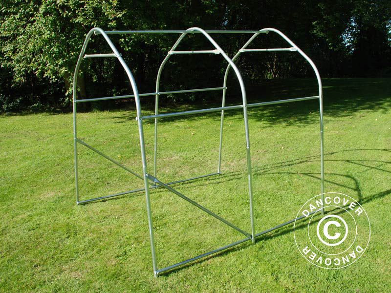 Namiot magazynowy PRO 2x2x2m PE, z Podłogą, Szary