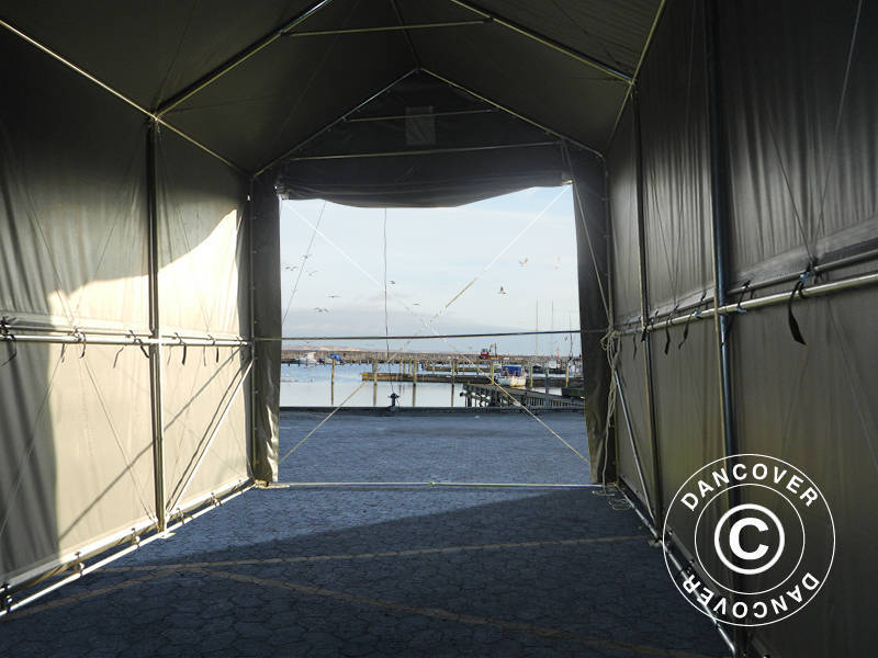 Namiot magazynowy PRO XL 4x10x3,5x4,59m, PCV, Szary