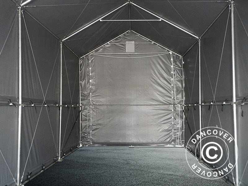 Namiot magazynowy PRO XL 4x12x3,5x4,59m, PCV, Szary