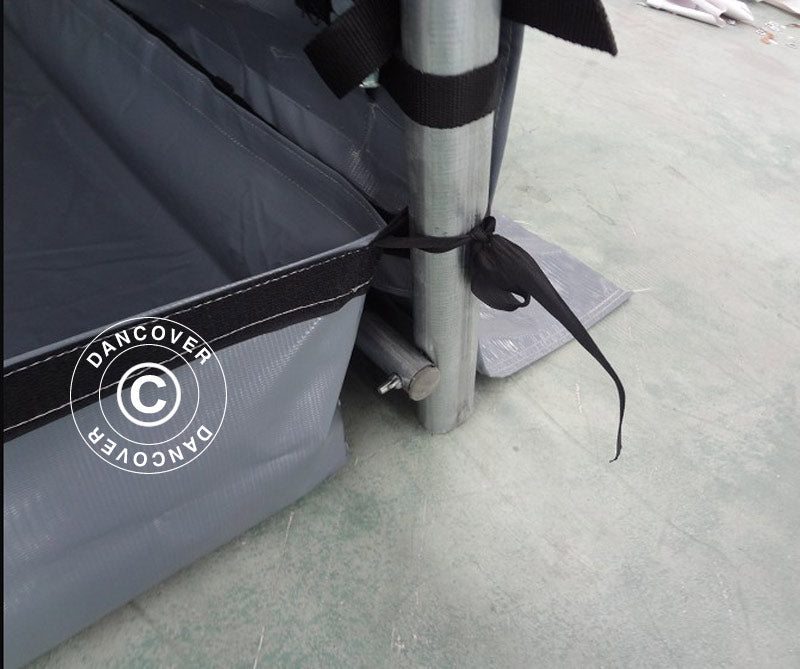 Namiot garażowy PRO 3,6x7,2x2,68m PE z podłogą, Szary