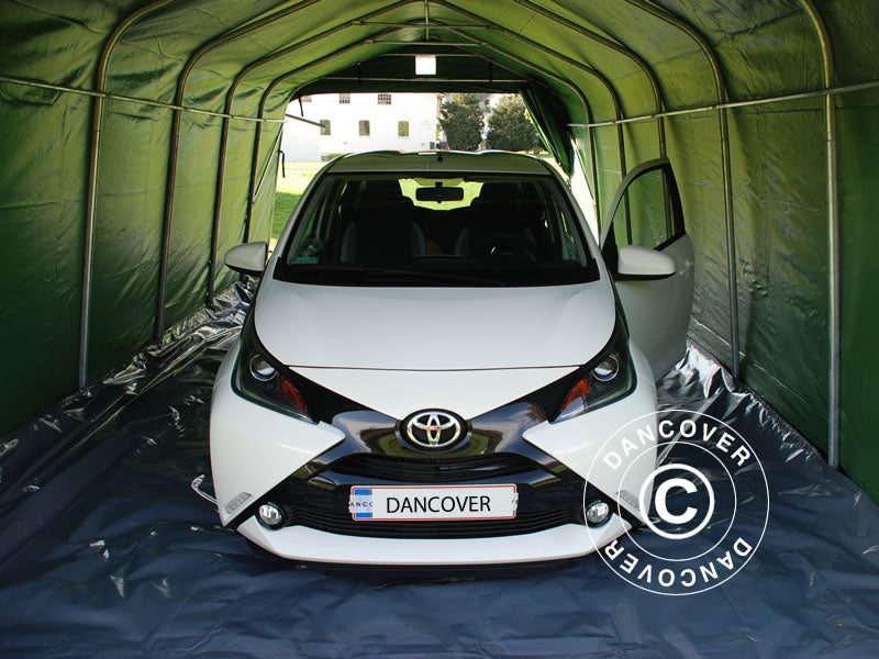 Namiot garażowy PRO 3,6x7,2x2,68m PCV z podłogą, Zielony