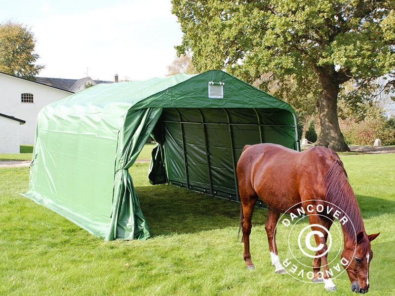 Namiot dla zwierząt gospodarskich 3,6x6x2,68m, PCV, Zielony